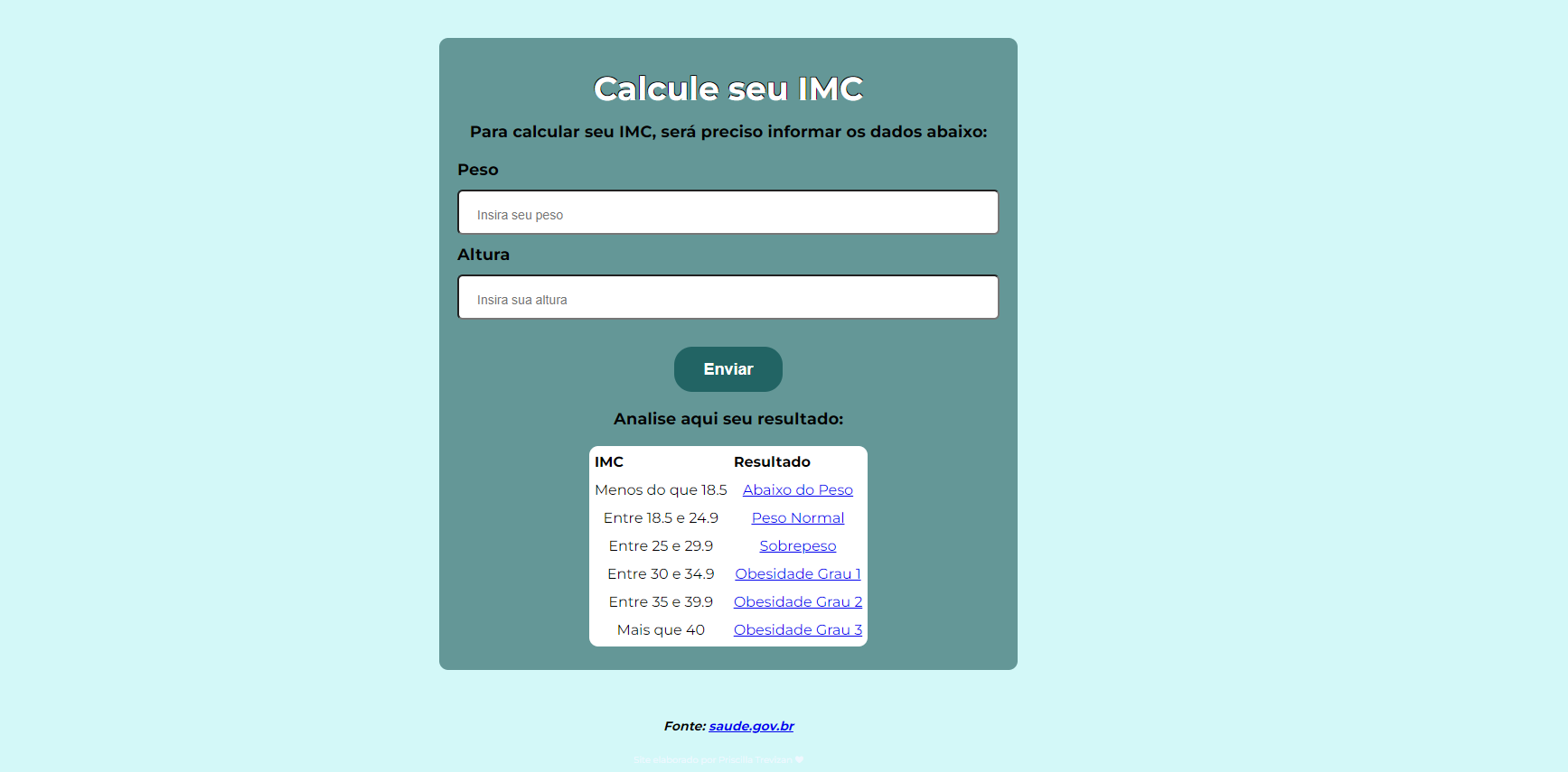 BMI Calculator